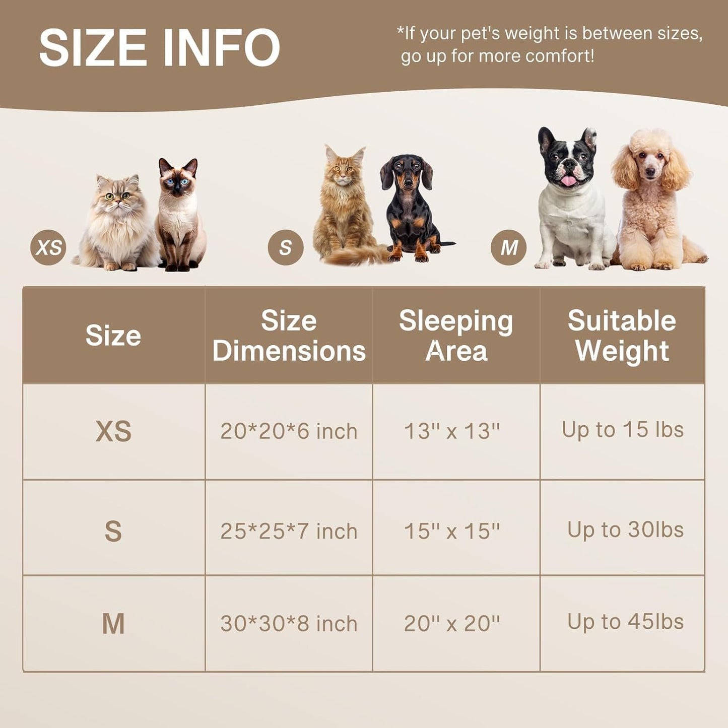 Donut Cat Bed – Fluffy, Washable Round Calming Pet Bed for Indoor Cats, Kittens & Small Dogs, Light Brown