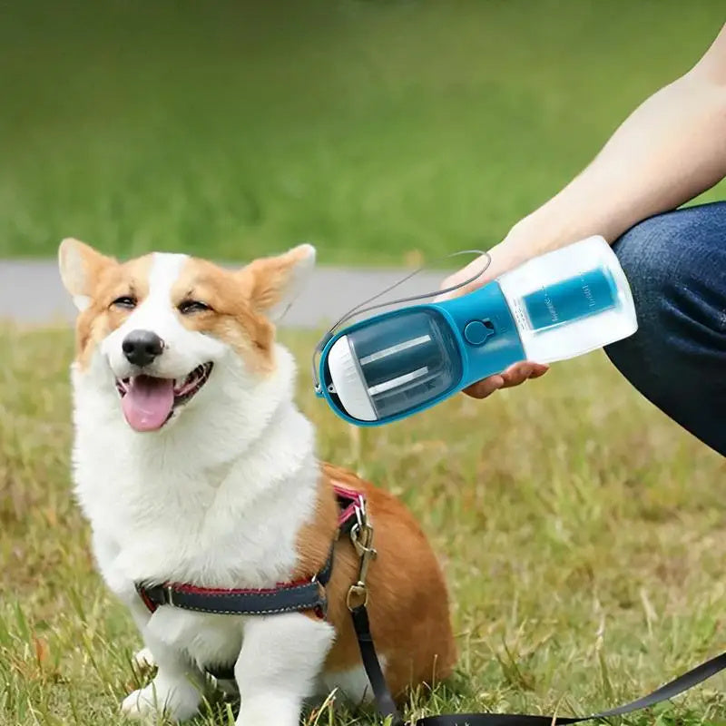Dog Water Cup Drinking Food Garbage Bag Three-in-one Portable Small Multi-functional For Pets