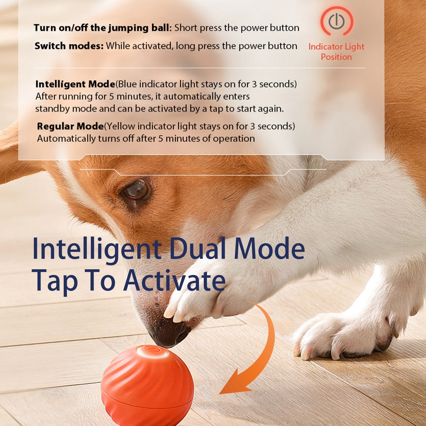 Interactive Smart Bouncing Ball for Dogs β USB Rechargeable, Self-Moving & Rotating Dog Toy with Quiet Urchin Cover | Automatic Pet Entertainment & Mental Stimulation