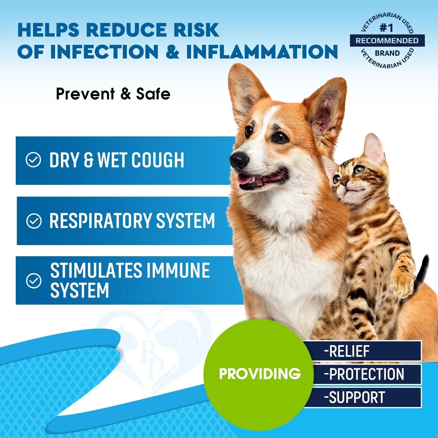 Natural Kennel Cough & Respiratory Relief for Dogs & Cats – Cough, Cold, Trachea & Asthma Support