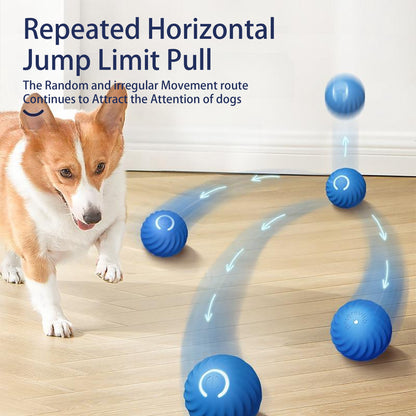 Interactive Smart Bouncing Ball for Dogs – USB Rechargeable, Self-Moving & Rotating Dog Toy with Quiet Urchin Cover | Automatic Pet Entertainment & Mental Stimulation