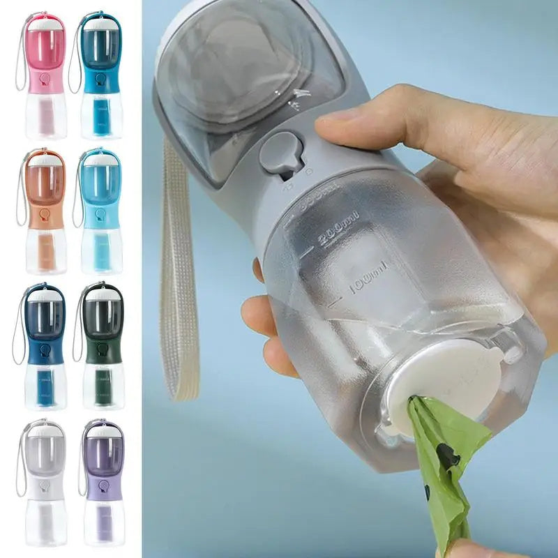 Dog Water Cup Drinking Food Garbage Bag Three-in-one Portable Small Multi-functional For Pets