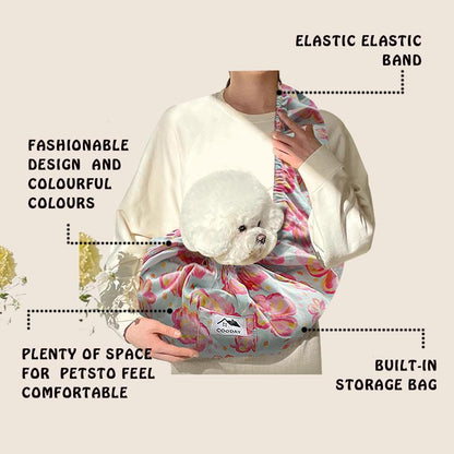 Hands-Free Pet Cuddle Carrier for Small & Medium Dogs, Cats, Rabbits – Comfortable, Portable Sling Bag for Travel & Daily Use