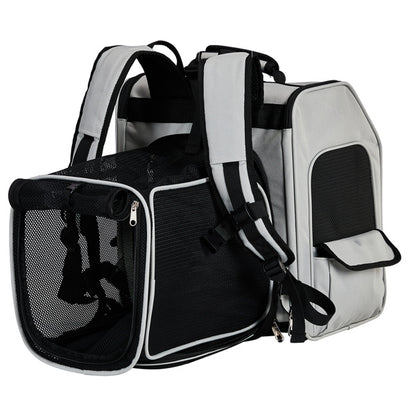 Expandable Pet Carrier Backpack – Breathable Travel Bag for Small Dogs & Cats