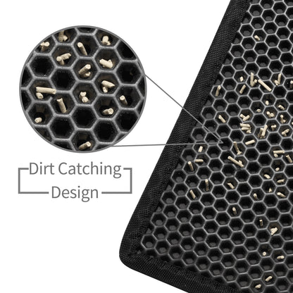 Waterproof Cat Litter Mat – Honeycomb Trap, Non-Slip, Washable